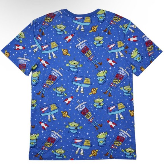 Loungefly Pizza Planet Toy Story Aliens Unisex Tee - Picture 2 of 8